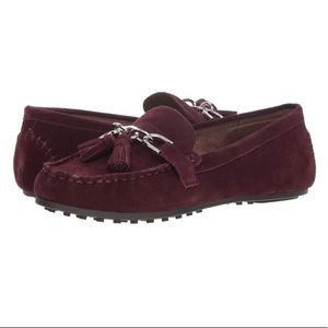 NWT Aerosoles Women's Soft Driving Tassel Style Merlot Suede Flats Loafers - 5.5